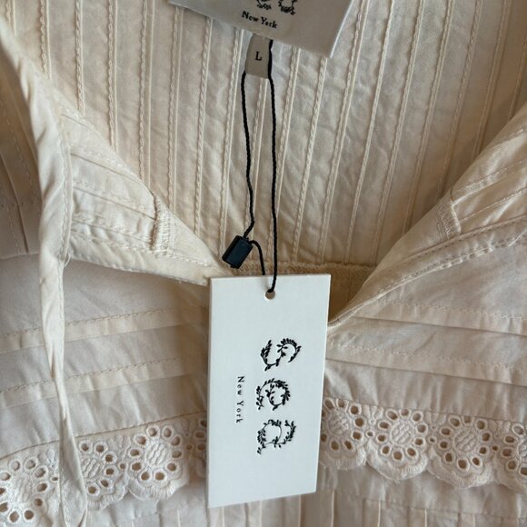 Sea New York Cream Everleigh Eyelet Puff Sleeve Top - Picture 4 of 9